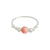 Bague MAHA4 argent massif 925 perle naturelle semi précieuse jade rose-minimaliste bohème - MARJANE et Cie