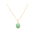 Collier ATIKA doré à l’or fin pendentif pierre naturelle semi-précieuse Chrysoprase verte -minimaliste-bohème- MARJANE et Cie