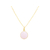 Collier DALILA doré à l’or fin pendentif pierre naturelle semi-précieuse calcédoine rose-minimaliste-bohème - MARJANE et Cie