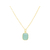 Collier INAYA doré à l’or fin pendentif pierre naturelle semi-précieuse calcédoine aqua bleue-minimaliste-bohème- MARJANE et Cie