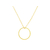 Collier MAHIRA doré à l’or fin pendentif anneau rond-minimaliste-bohème- MARJANE et Cie