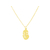 Collier NAOURA doré à l’or fin pendentif visage-minimaliste-bohème - MARJANE et Cie