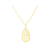 Collier OMAYA doré à l’or fin pendentif goutte motif oriental-minimaliste-bohème - MARJANE et Cie