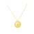 Collier SALENA doré à l’or fin pendentif céleste rond lune-minimaliste-bohème - MARJANE et Cie