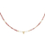 Collier AMBRINE2 perles naturelles semi précieuses rhodonite rose-ras du cou-minimaliste-bohème- MARJANE et Cie