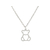 Collier MAJIDA acier inoxydable argent pendentif breloque ourson ours-collier enfant - MARJANE et Cie