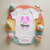 Body bébé personnalisé avec lapin aux grandes oreilles fille en coton par flocage - MARJANE et Cie