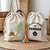 Sac pochon bébé personnalisé recto Tortue et sa troupe et verso prénom en coton avec flocage couleur - MARJANE et Cie