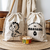 Sac pochon bébé personnalisé recto dinosaure espiègle et verso prénom en coton avec flocage couleur - MARJANE et Cie