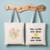 Tote bag femme avec illustration de fleurs des champs en couleur et citation poétique en noir floqué - MARJANE et Cie