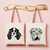 Tote bag femme avec chiens Cavalier King Charles et Shar Pei en flocage monochrome - MARJANE et Cie