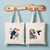 Tote bag femme avec illustration naturaliste d’un oiseau toucan et au verso un colibri en flocage noir – MARJANE et Cie