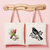 Tote bag femme avec illustration naturaliste d’un lori noira et au verso un oiseau en flocage noir - contraste entre couleur et noir et blanc – MARJANE et Cie