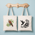Tote bag femme avec illustration naturaliste d’un faucon crécerelle et au verso un oiseau colibri en monochrome noir – MARJANE et Cie