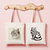Tote bag femme avec illustration de chat en couleur et verso chat monochrome - portrait félin élégant - MARJANE et Cie