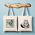 Tote bag femme avec illustration de chat en couleur et verso chat monochrome – regard perçant - MARJANE et Cie