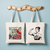 Tote bag femme Girl Power avec femme garagiste en couleur et message inspirant en noir et blanc - MARJANE et Cie
