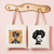 Tote bag femme avec portrait féminin pop en couleur et silhouette affirmée en noir et blanc - MARJANE et Cie