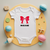 Body bébé personnalisé avec nœud rouge graphique en coton par flocage, cadeau naissance - MARJANE et Cie