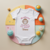 Body bébé personnalisé avec singe et message en coton par flocage, cadeau naissance - MARJANE et Cie