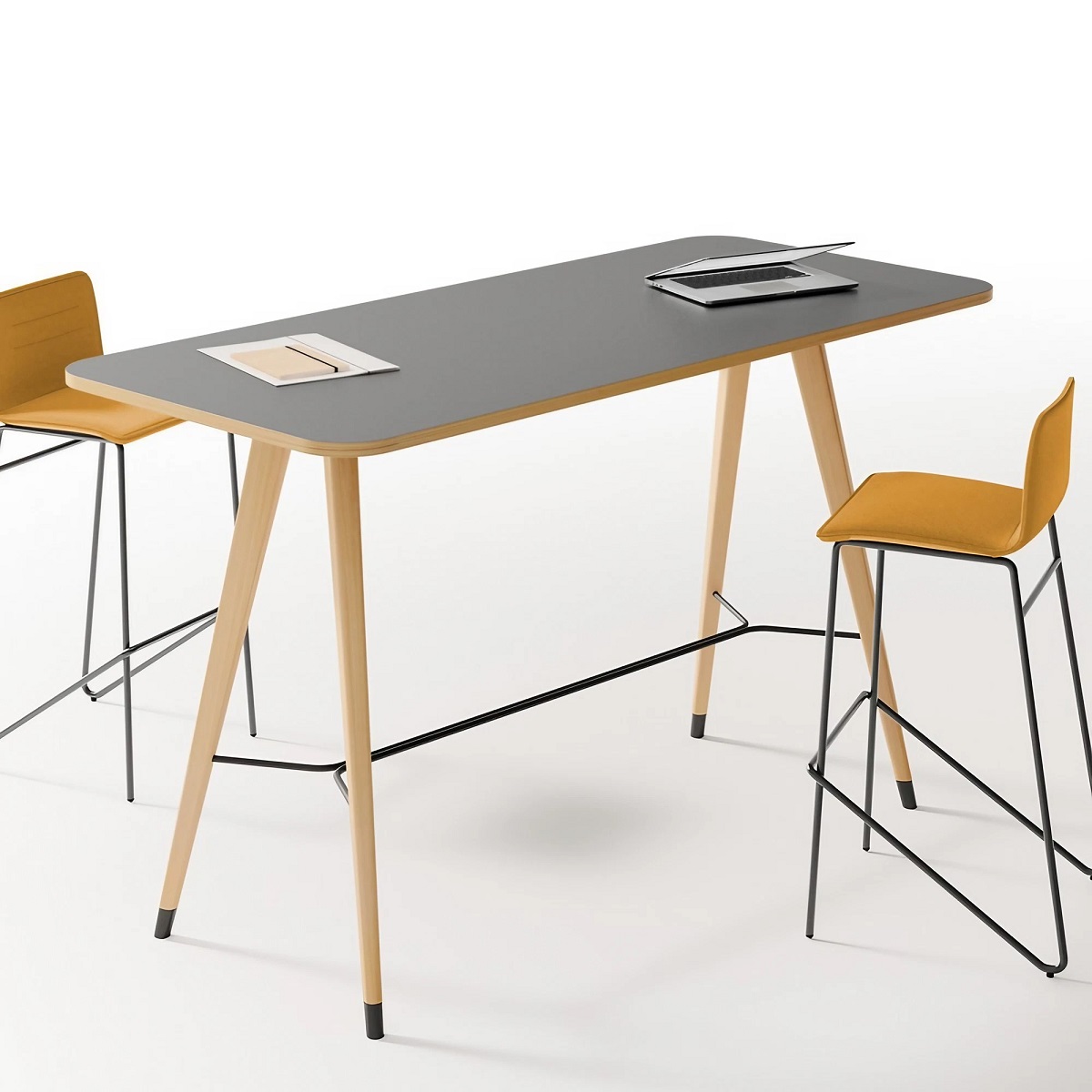 Table haute rectangulaire scandinave