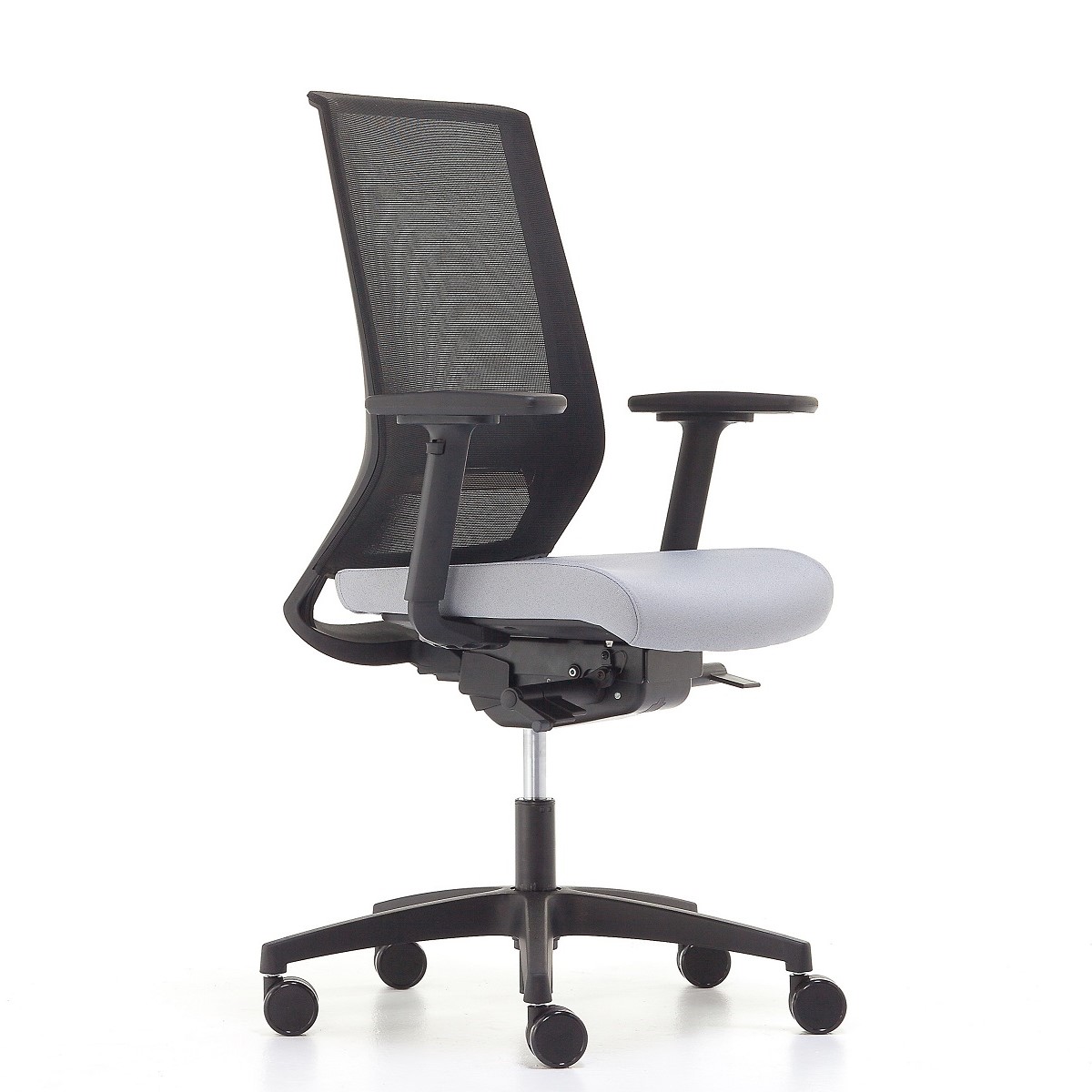 Fauteuil De Bureau Sans Accoudoirs En Polaire - Pivotant, Réglable En Hauteur, Avec Roulettes - Noir - Pour Petit Espace, Étudiant, Bureau à Domicile