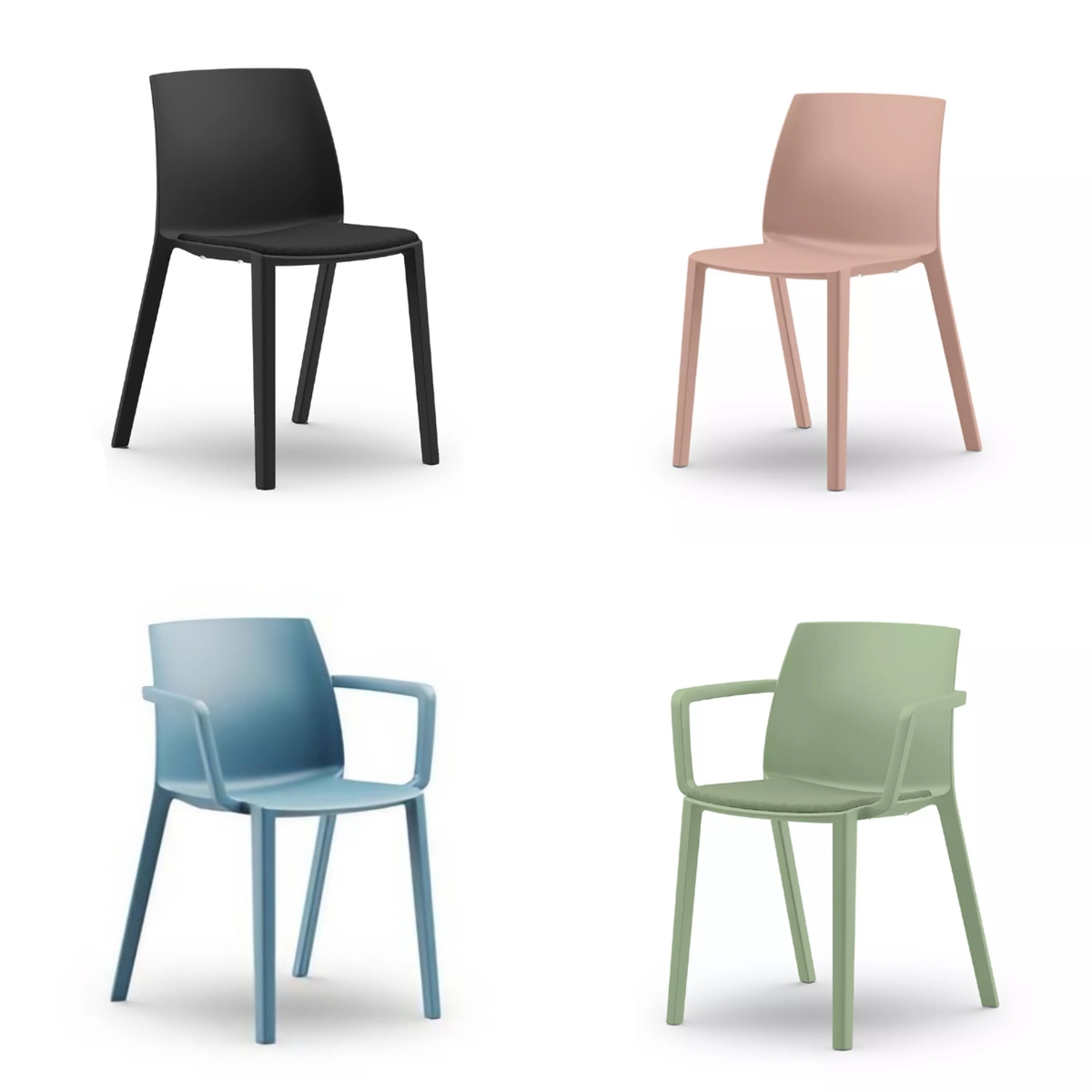 Chaise_bureau_légère_empilable_colorée_pas_chère