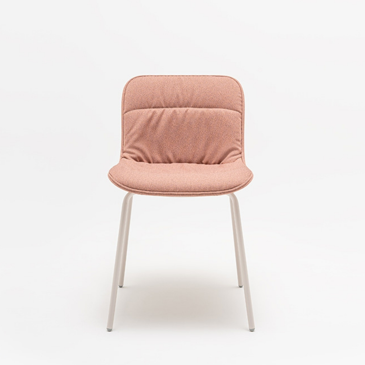 Chaise de réunion rembourrée avec piètement métallique