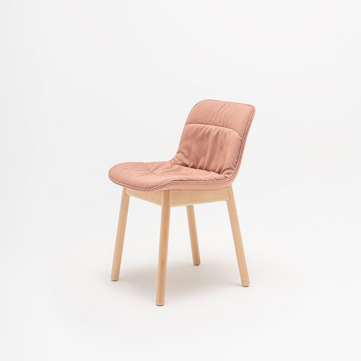 Chaise de réunion rembourrée avec piètement bois