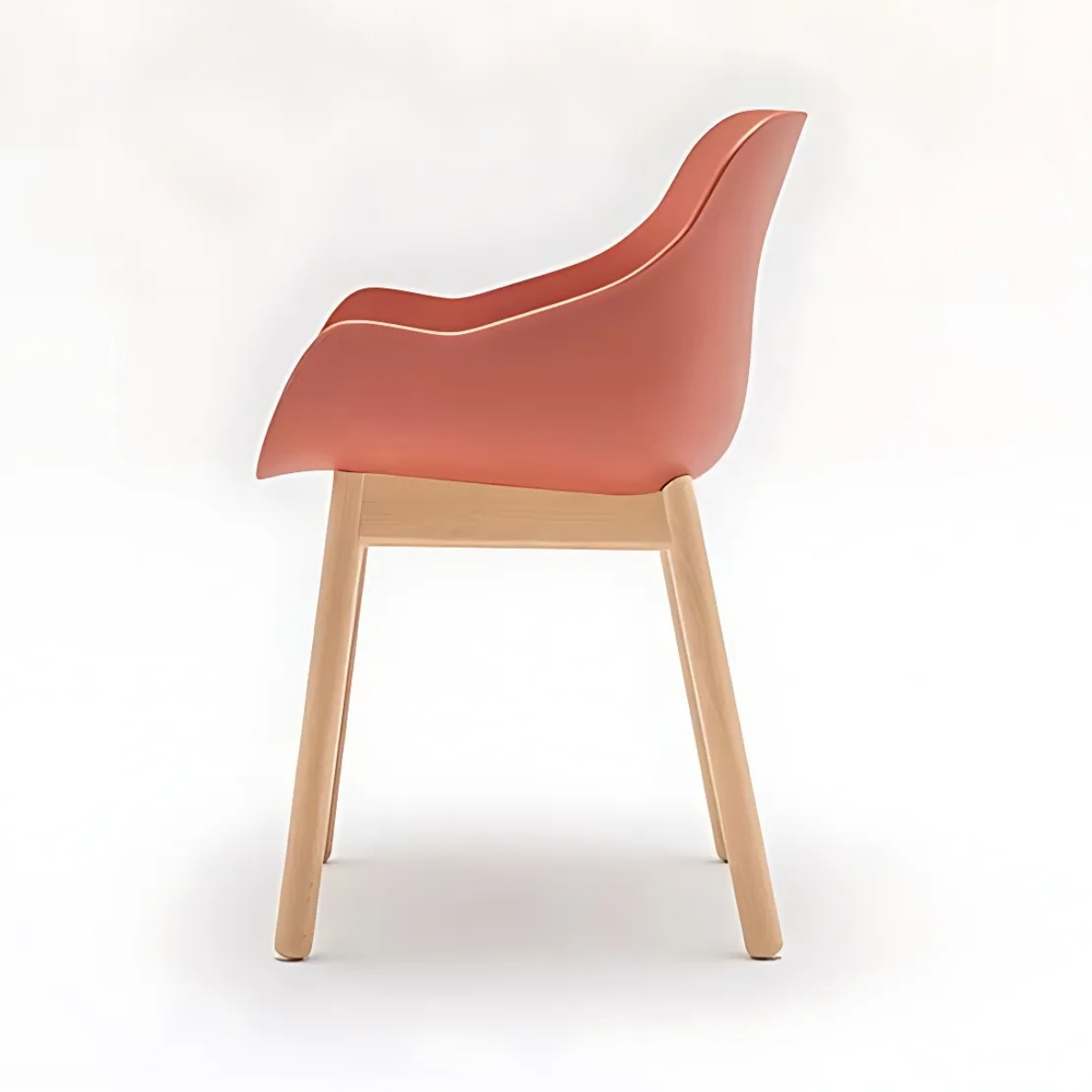Fauteuil_réunion_plastique_piètement_bois_confortable