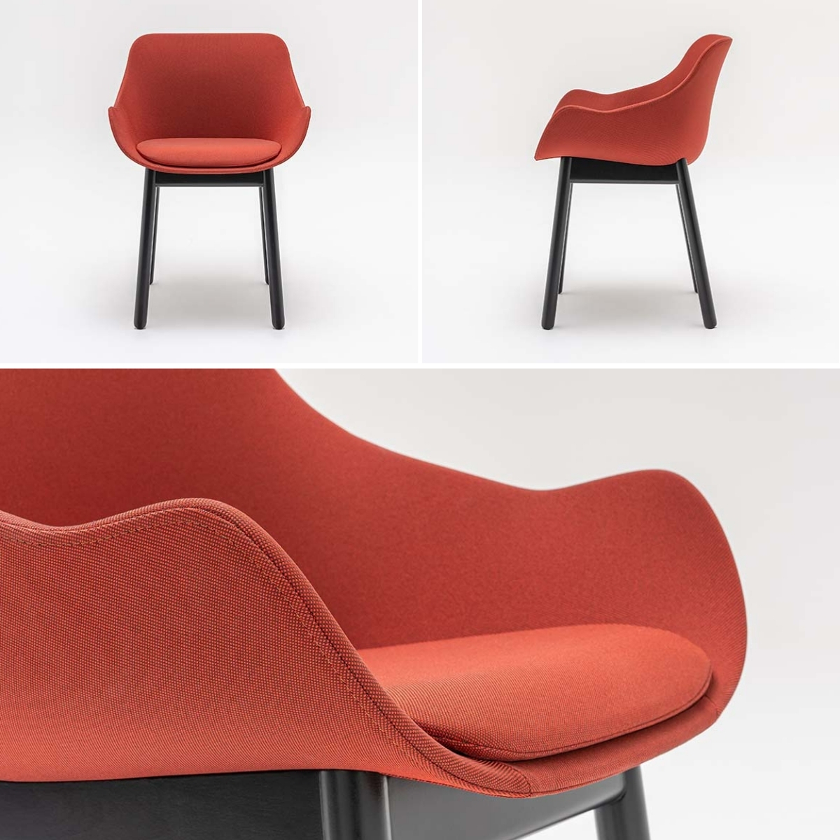 Fauteuil_réunion_tapissé_piètement_bois_teinté_noir