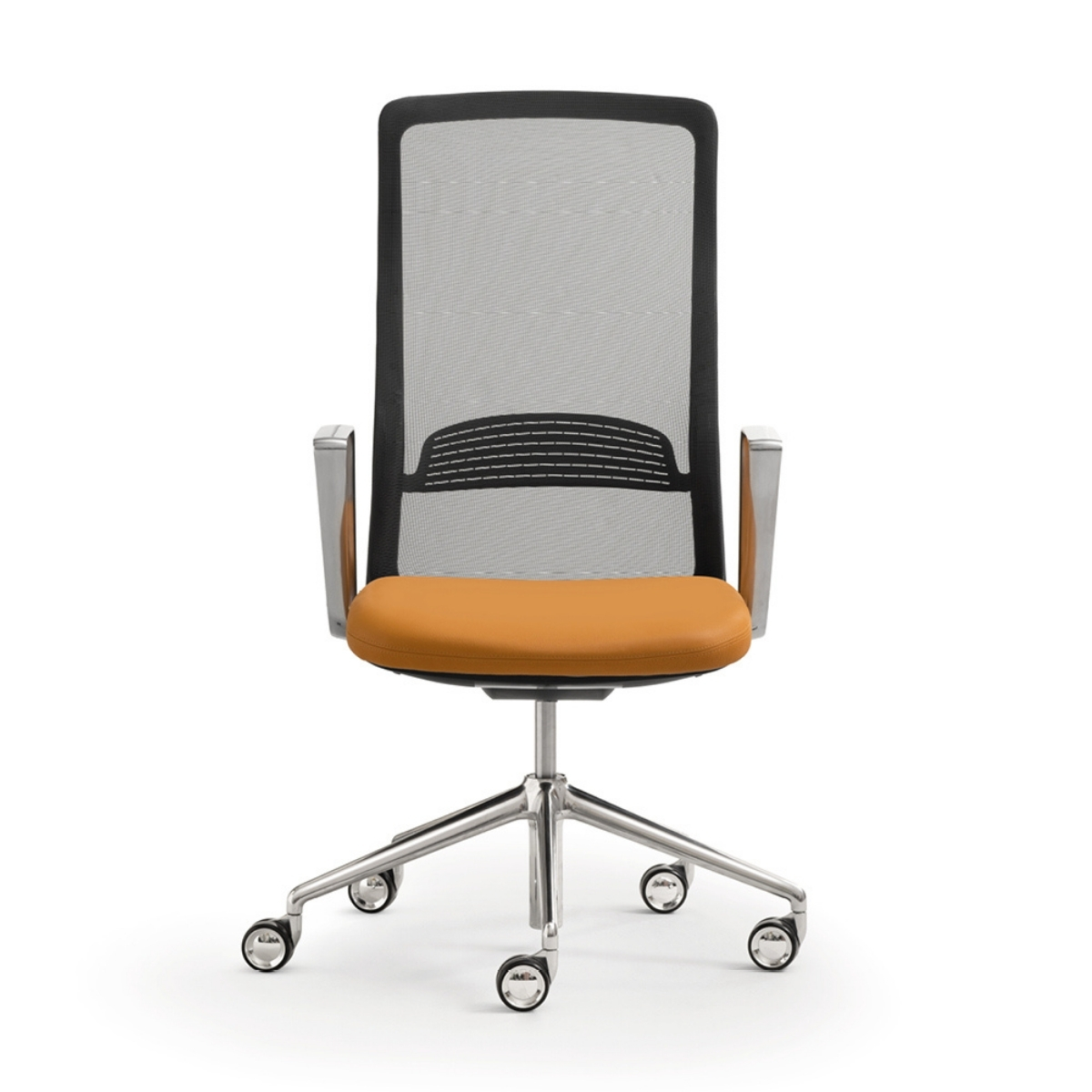Chaise_direction_aluminium_dossier_résille_classique