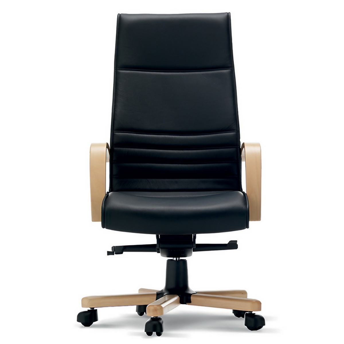 Fauteuil de direction bois ou métal en éco-cuir