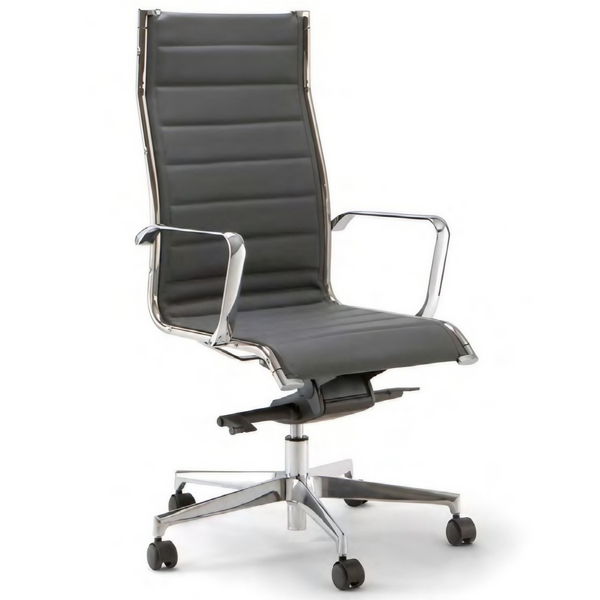 Fauteuil de direction rétro en similicuir avec mécanisme au choix