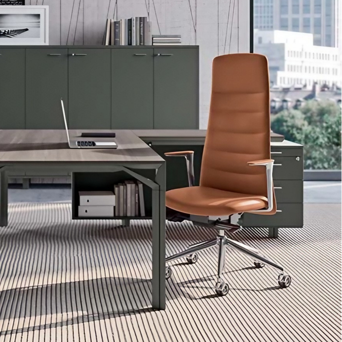 Fauteuil_direction_design_dossier_réglable_hauteur_fabrication_italie