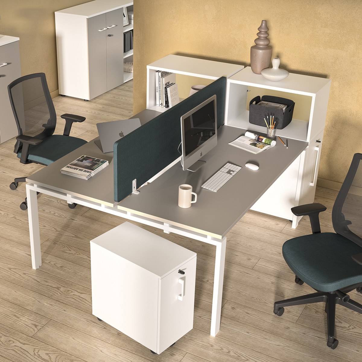 Écran séparateur de bureau acoustique en tissu non feu M1