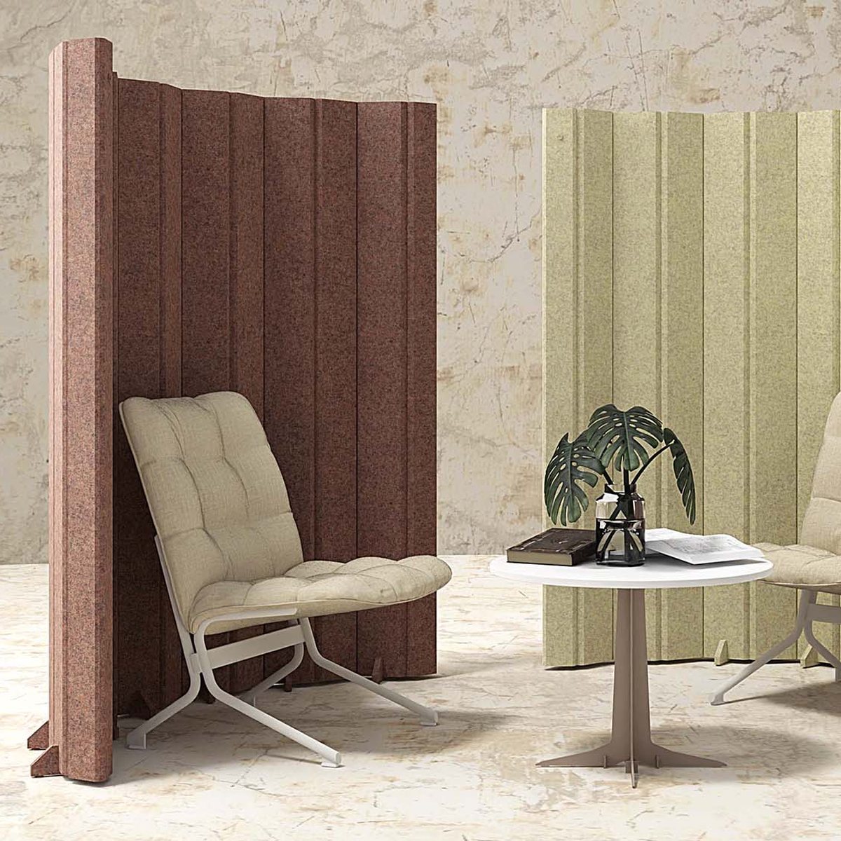 Paravent acoustique pliant en feutre pour bureau et open space