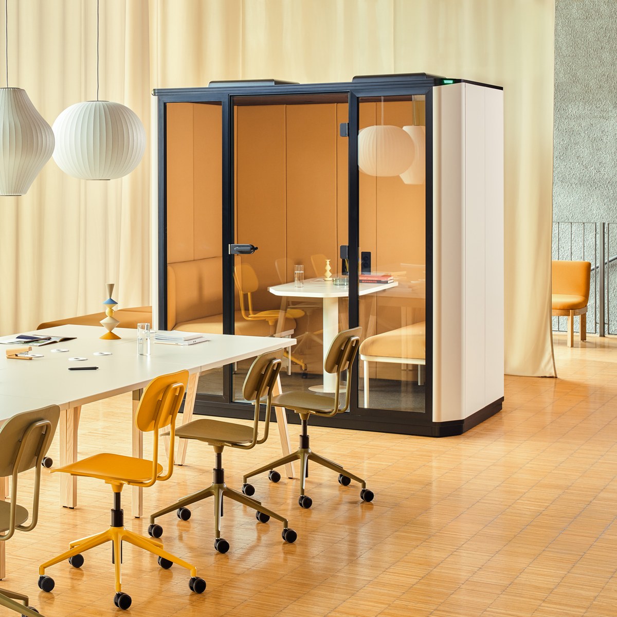 Cabine de réunion acoustique premium 4 places équipée ou à aménager