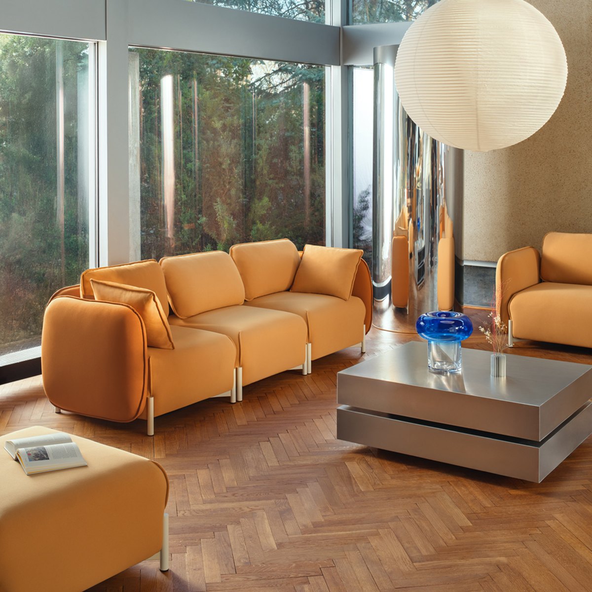 Canapé d\'accueil modulable droit ou d\'angle à assise profonde