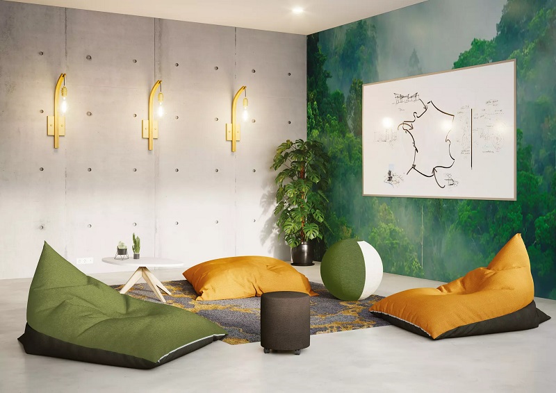 espace repos poufs
