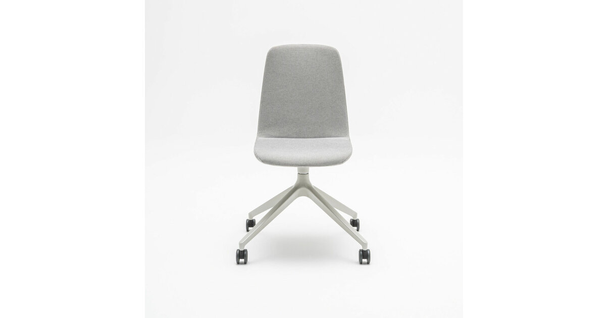 Chaise de réunion design piétement compas à roulette - La Bureauthèque