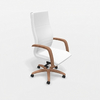 Fauteuil_direction_bois_métal_eco_cuir_noyer