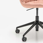 Chaise_rembourrée_réglable_en_hauteur_piètement_roulettes