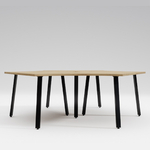 Bureau_open_space_3_places_étoile_piètement_métallique_moderne