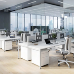 Bureau_open_space_4_personnes_piètement_coloré_économique