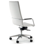 Chaise_direction_métallique_eco_cuir_blanc