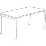 Schéma du bureau droit à pied arche