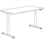 Schéma du bureau assis-debout électrique