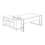 Dessin du bureau de direction posé sur son meuble de service
