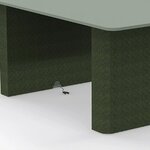 Pied en feutre de la table de réunion avec passage de câbles